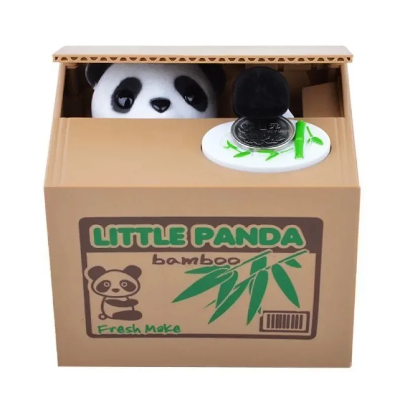 

Plastic Deposit Saving Money Box Automated Panda Cat Coin Bank Creative Piggy Bank Cute Toy For Children Gift