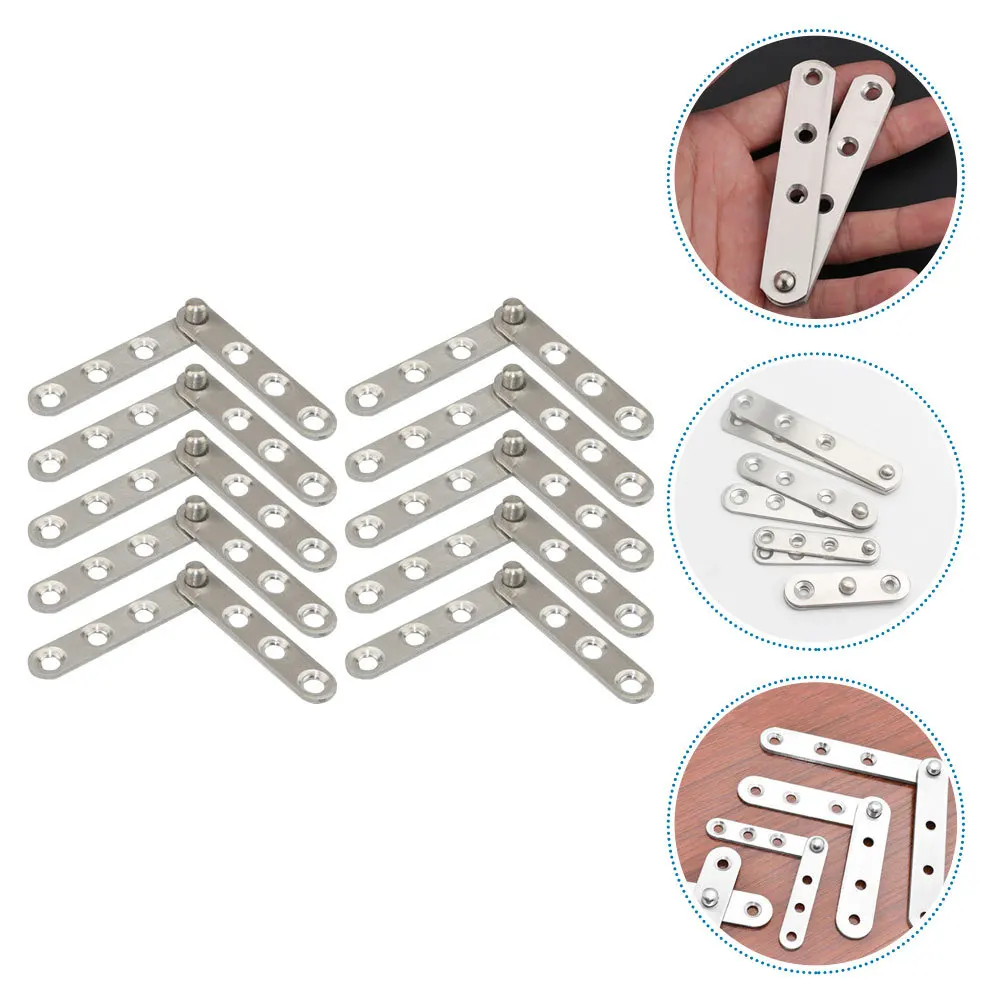

10Pcs Heavy Duty Stainless Steel Pivot Hinges 360 Degree Rotating Hidden Door Hinges for Cabinet and Shed Doors