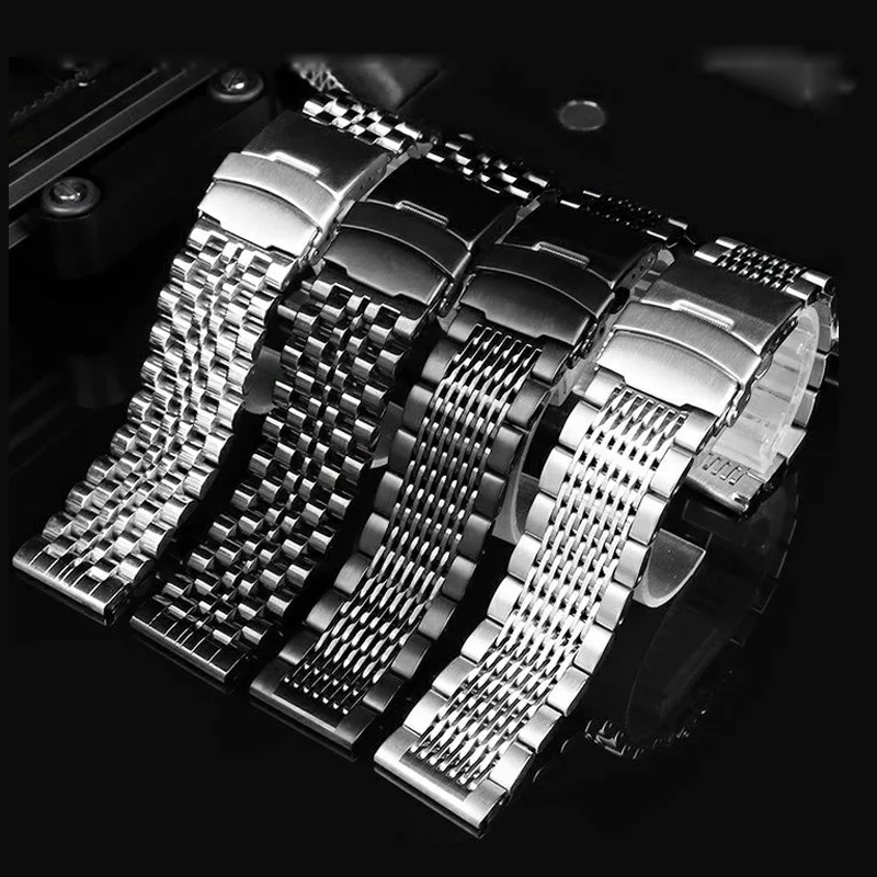 Cinturino in metallo da 22mm per orologio Samsung 3 Huawei Watch GT5 PRO 46mm/Amazfit GTR cinturino da uomo in acciaio inossidabile 20mm Galaxy WATCH 5/4