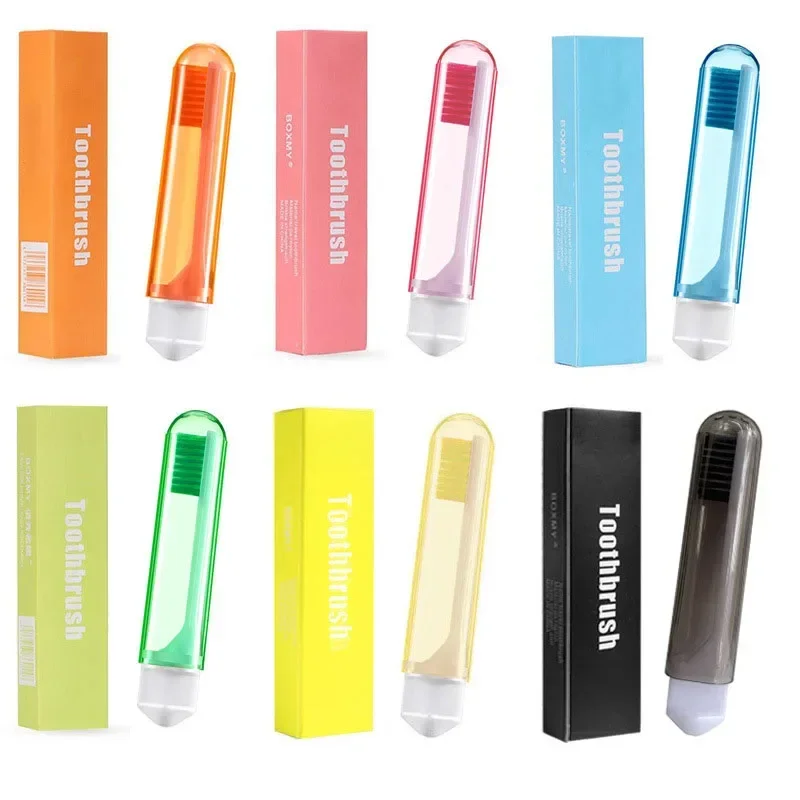

1Pcs Folding Toothbrush with Box Portable Travel Camping Outdoor Business Trip Tooth Brush Soft Toothbrush Oral Cleaning Tools