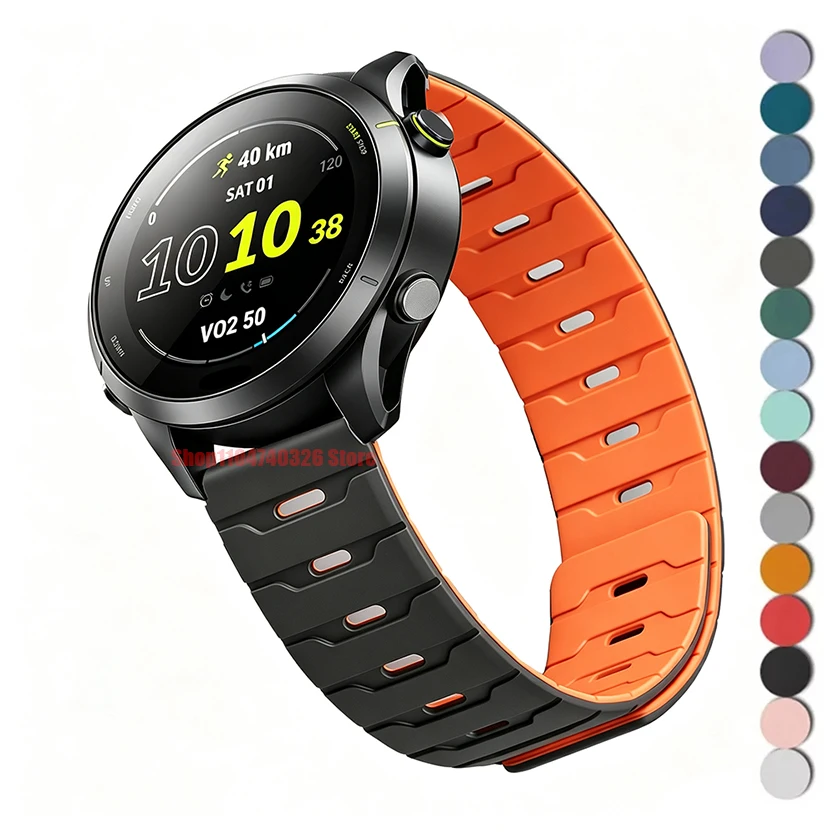 20 22mm for Garmin Venu 4 45mm/Venu 3 2 SQ Vivoactive 5 6 3 4 Magnetic loop Silicone Band Forerunner 265 255 165 570 645 Strap