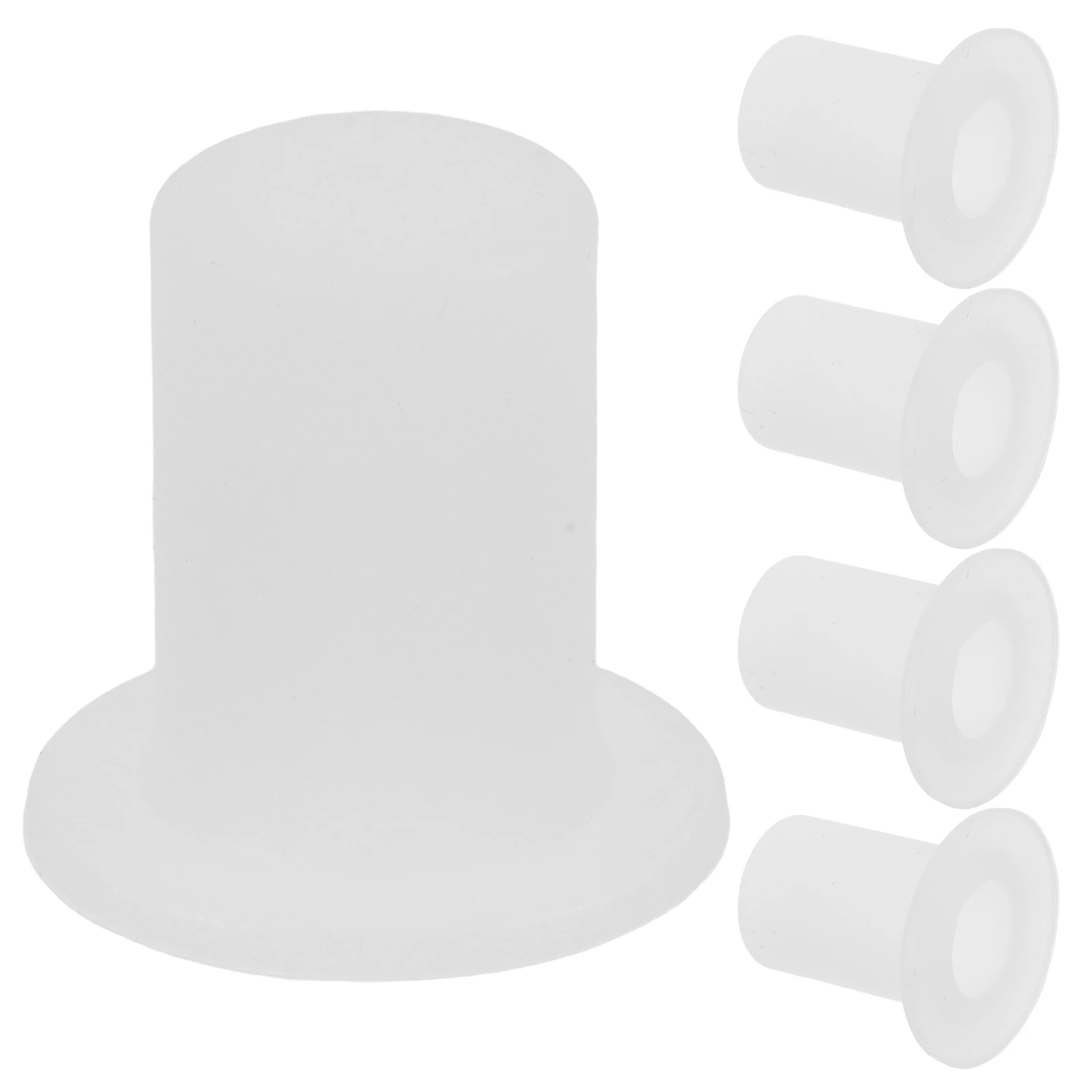 

5 Pcs Cup Accessories Flexible Leakproof Silicone Lids Shaped Plug Covers for Hot Drinks Straw Gasket Universal