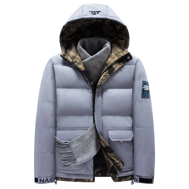 

Autumn and Winter New Winter Cotton Parkas Men's Plus Size Windproof Outerwear Top Cotton Jacket Men's Thick and Hooded Parkas