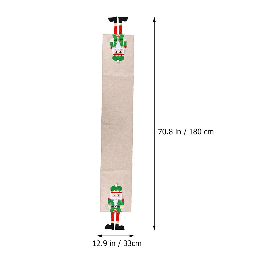 1Pcs Christmas Walnut Soldier Tablecloth Creative Table Cover Desktop Decoration Noise Reduction Xmas Table Mat Fashion Home