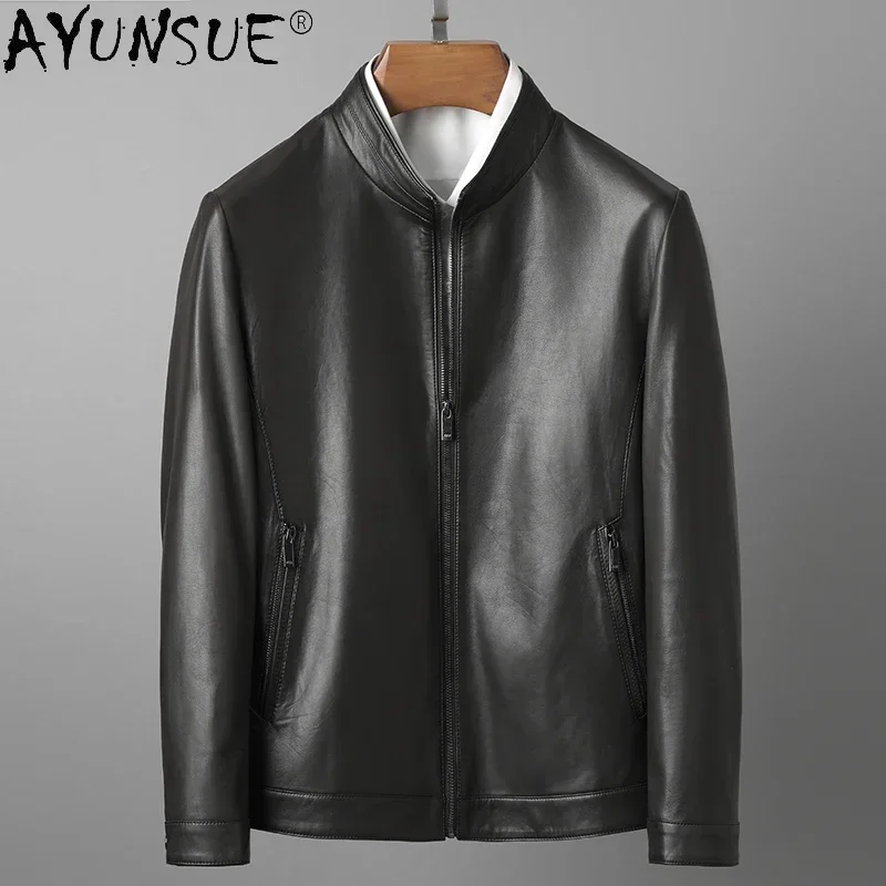 100% Genuine Leather Jackets Men 2021 Autumn Spring Fashion Real Cowhide Leather Jacket Casaco Masculino Inverno Gmm395