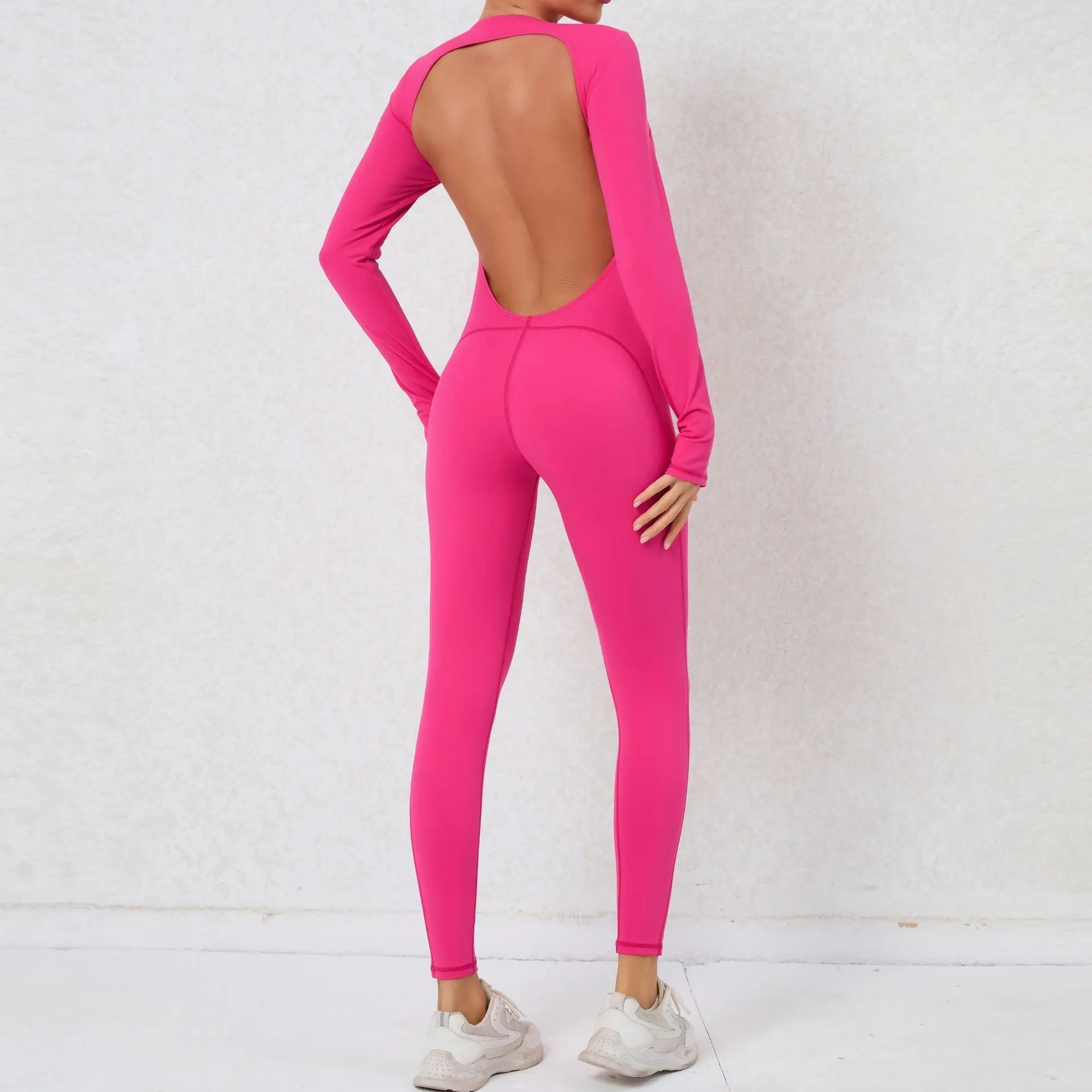 Sexy One-piece Suit Women Sports Jumpsuit Zippers Yoga Clothing Sportswear Set Women Workout Bodysuits Fitness Rompers Female