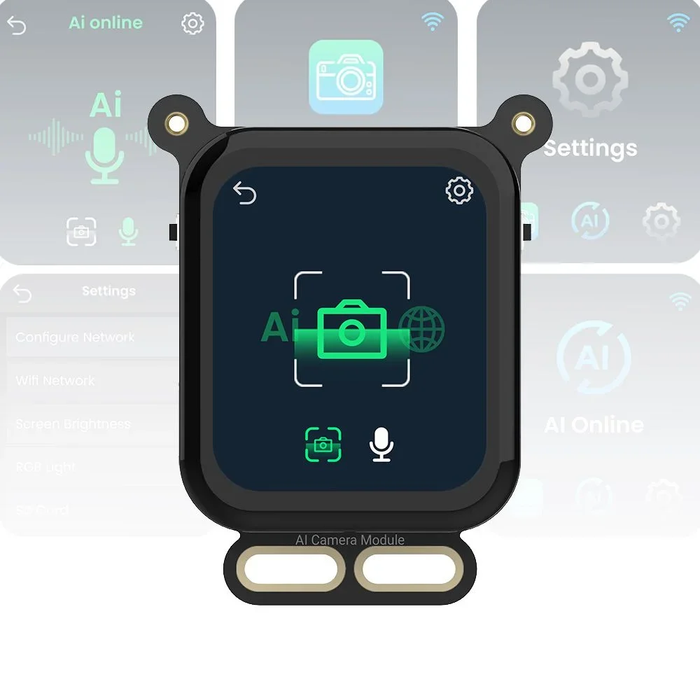 ESP32-S3 AI Cam- Mini AI Vision Module| Face Detection & Color Recognition | Audio Control | Arduino & ESP32 &RPI Compatible