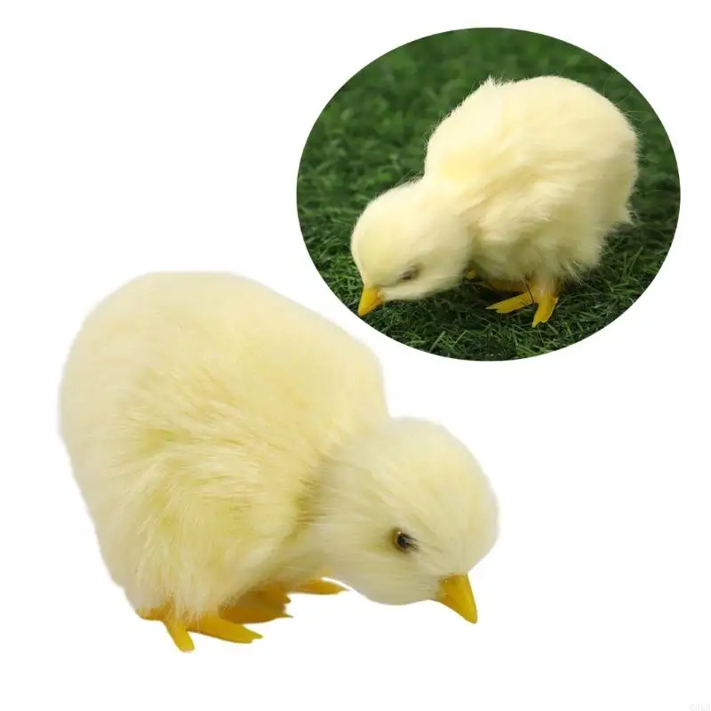 Q0KB รุ่นรูปตุ๊กตาไก่ตุ๊กตาสัตว์จัดหาของขวัญอีสเตอร์ของขวัญเด็ก ๆ