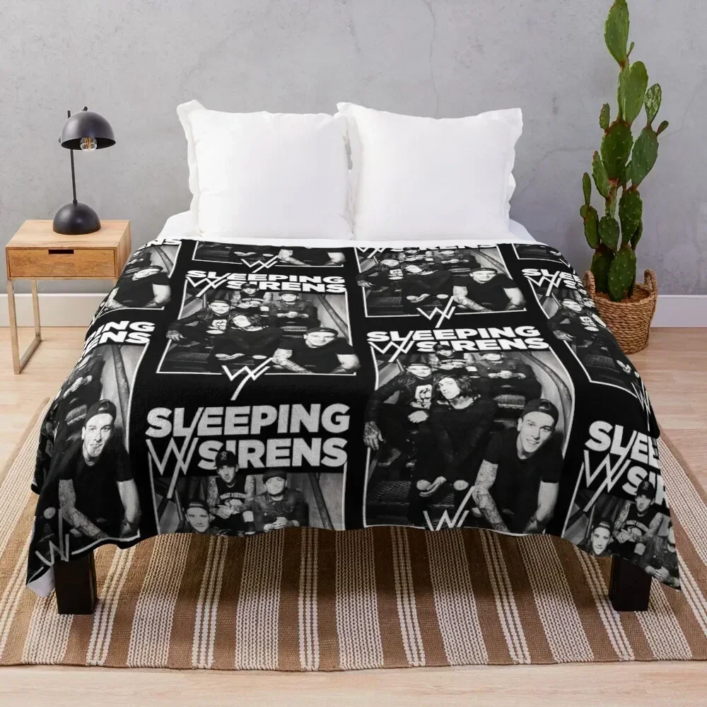 

Sleeping with sirens - Band T-shirt Throw Blanket Flannel Polar For Decorative Sofa Personalized Gift Blankets