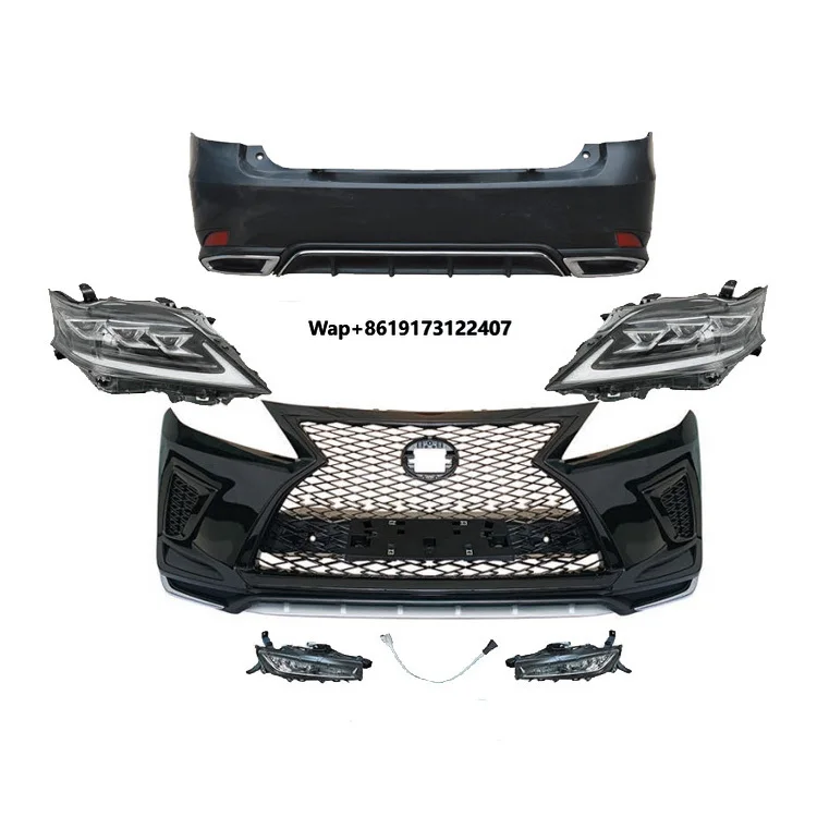 

Auto Parts RX350 RX450H 2009-2015 Upgrade 2020 Body Kit Front Rear Bumper Grille LED Headlights Body Kits for RX