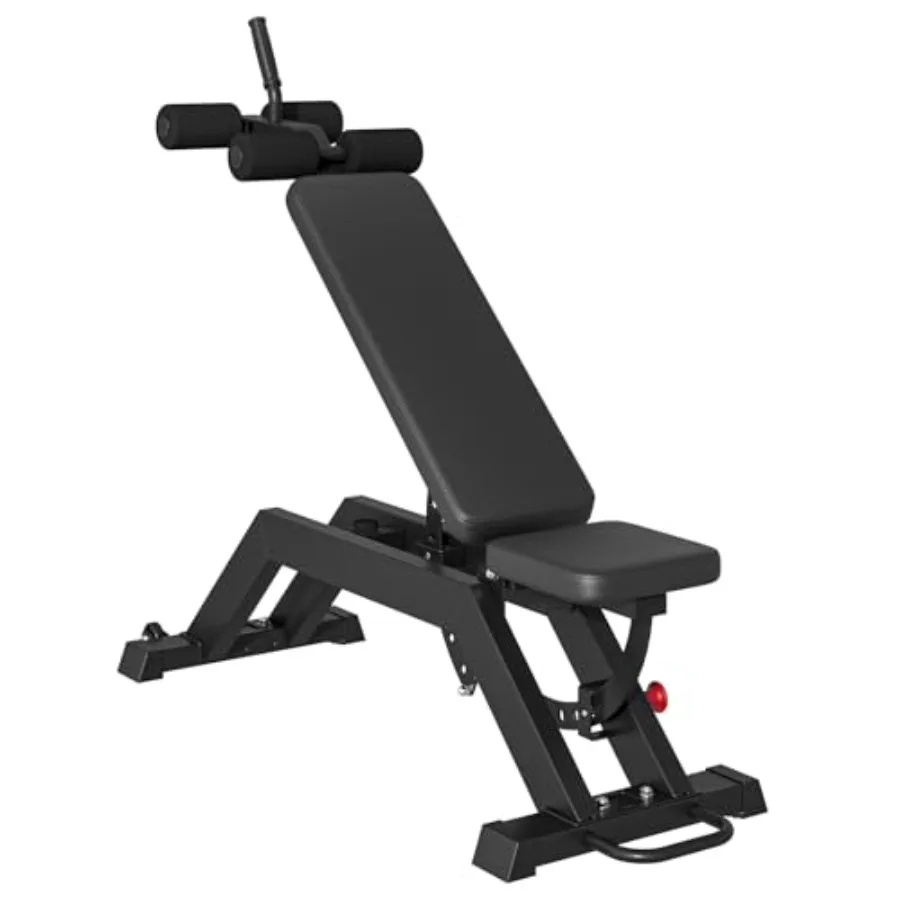 

Adjustable Incline Decline Weight Bench for Home Gym, 1000LBS FID Ab Workout Bench with Leg Roller Attachment and Handle for Re