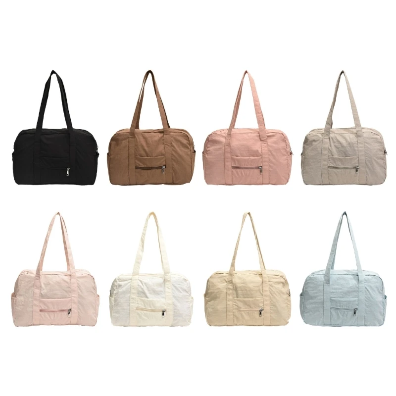 

Spacious Nylon Travel Shoulder Bag Casual Handbag Underarm Bag for Men and Women