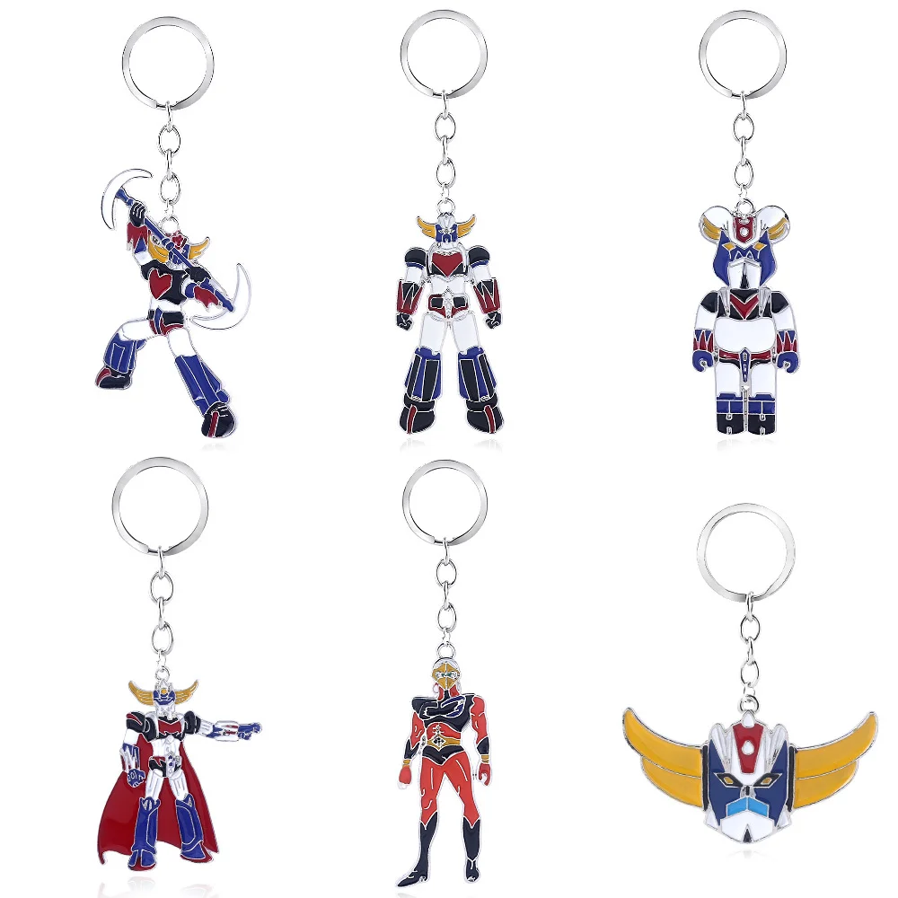 Anime Mazinger Z Keychain UFO Robot Bombardier Logo Keychain for Men Car Keychain Jewelry Accessories Gifts