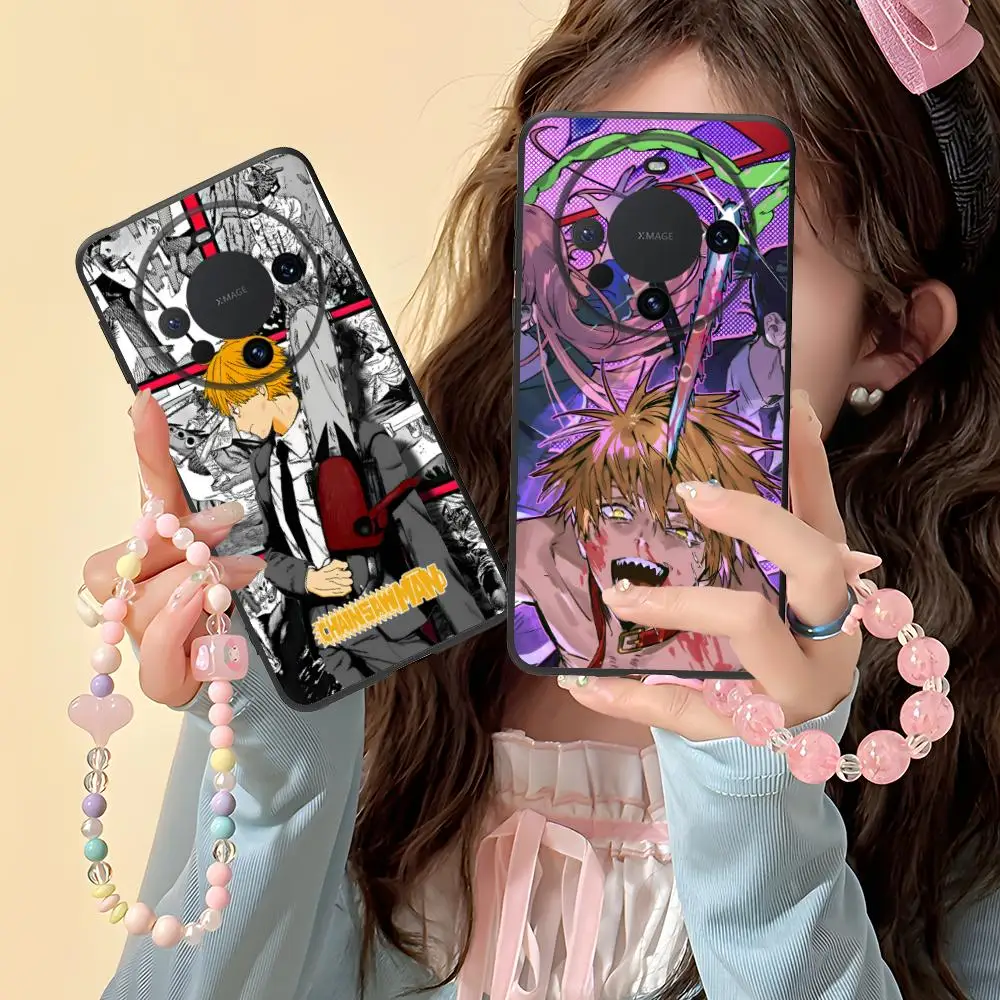 

Чехол для мобильного телефона с изображением бензопилы Anime Man для Huawei Mate 60 50 40 30 20 10 Pro Plus Lite E 5G с цветной печатью, защитный смартфон
