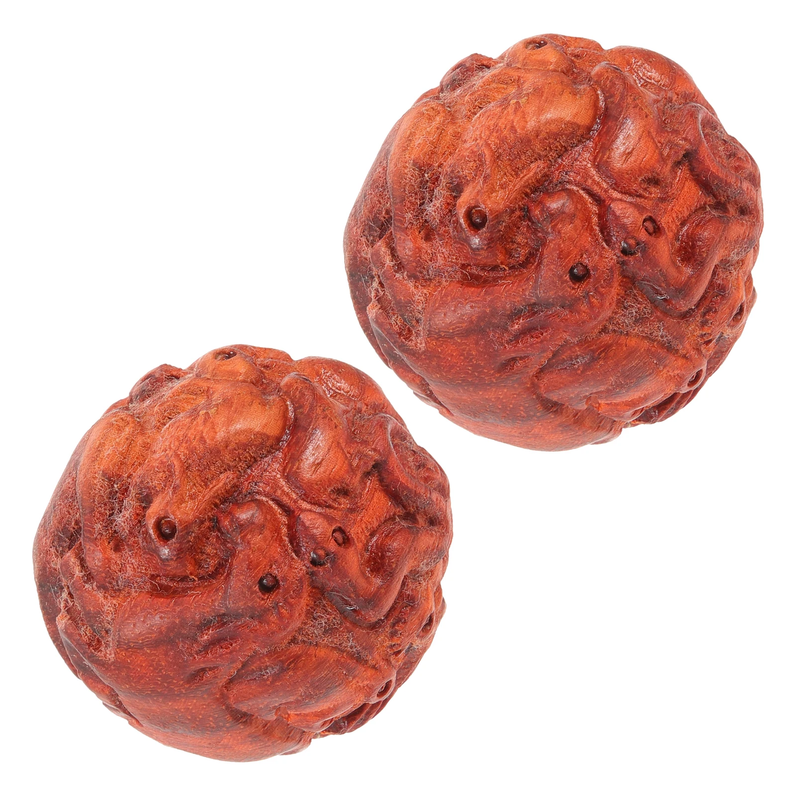

Wooden Massage Set of 2 Health Massaging Outdoor Massagers Relaxing Fitness Hand Training Wood Ball Carving Zodiac Health Balls