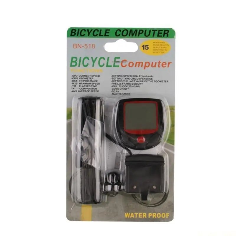 M5TC Speedometer Watch Wireless Cycle Bike Computer Odometer LCD Backlight Display & Multi-Functions Speed