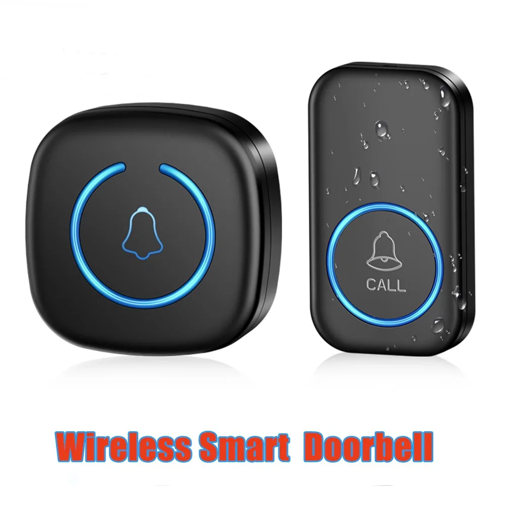 

Wireless Doorbell Smart Remote Control 300M Long Range Ding Dong Chime Indoor Home Use Elderly Senior Caller Button Waterproof