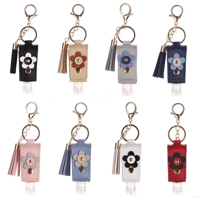 X90D Hand Sanitizer Holder Keychain with Mini Bottle Refillable Cosmetic Containers