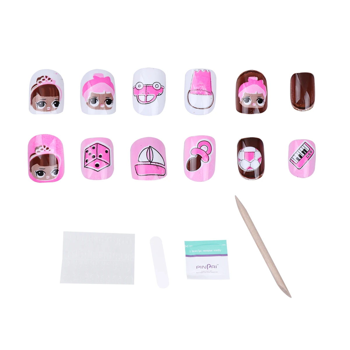 

Nail Sticker Cartoon Manicure Colorful Fingernail Stickers for Girls Child Nails