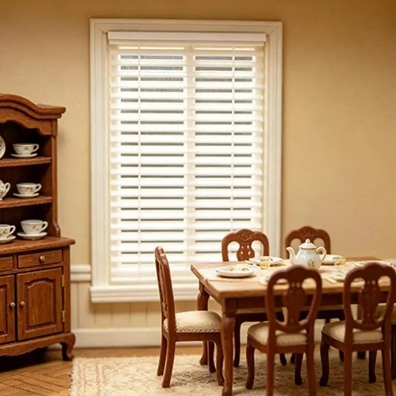

1:12 Scale Miniature Window Blind Model Figure For Doll House Decoration Realistic Shutters Model Project Toy Accessory A2UB