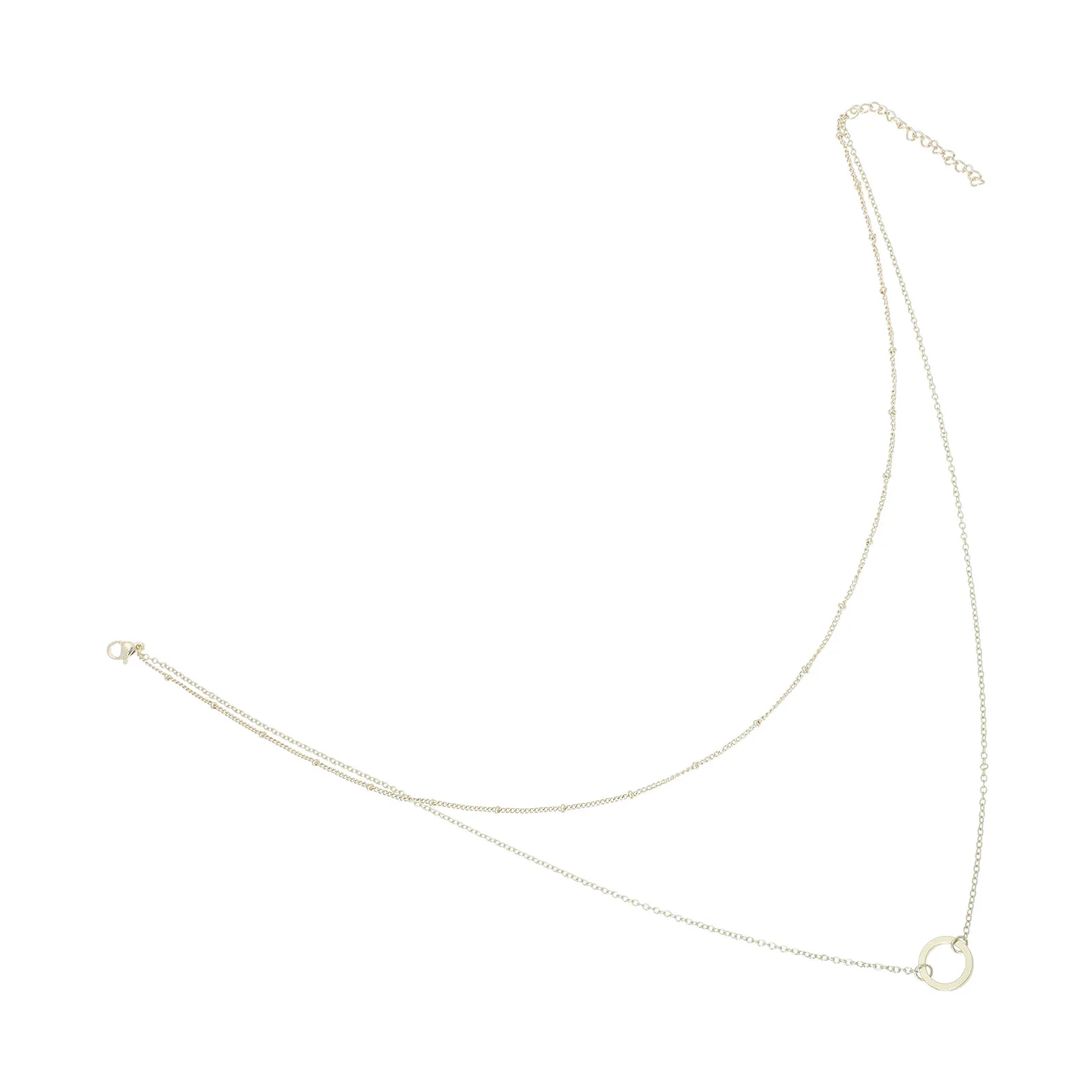 

1pc Double Layer Circle Necklace Elegant Clavicle Chain Lightweight Simple Women Neck Decor Jewelry For Party Wedding Prom