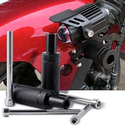 Motorcycle LED Headlight Fog Light Mount Bracket Adjustable Fender Bracket Post Support Base M8 M6 Headlight Mounting Stand