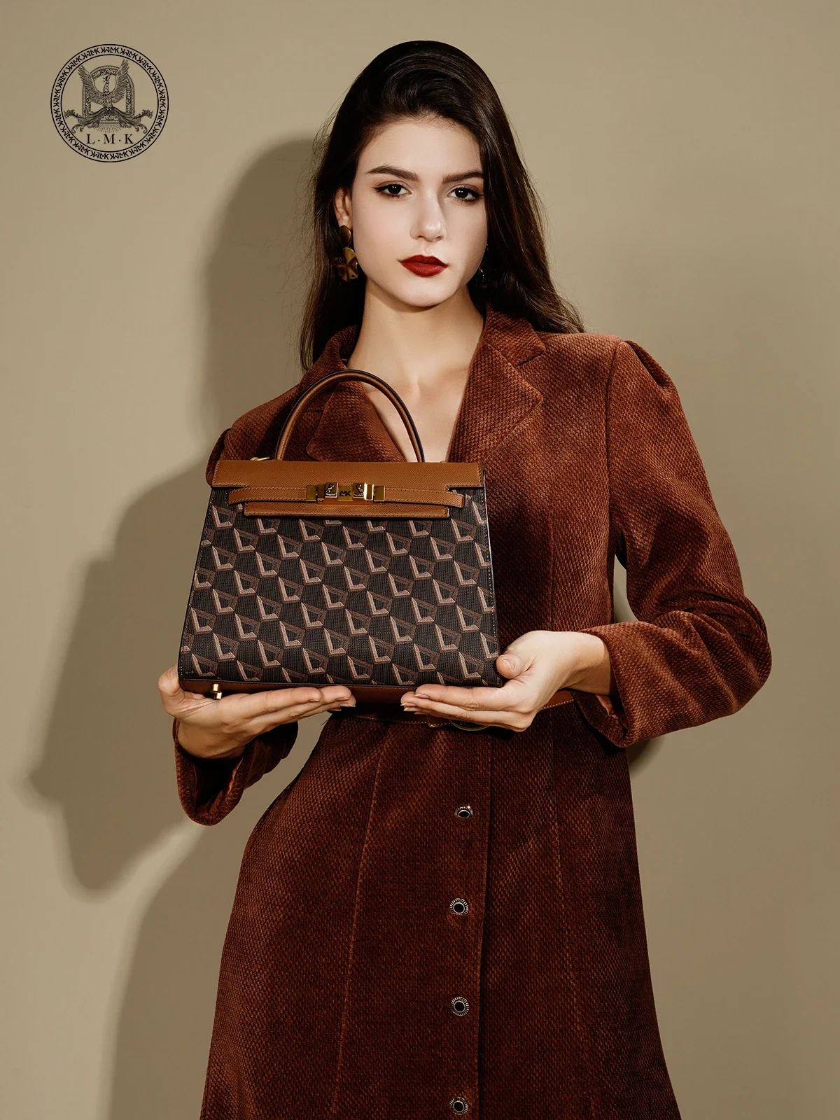 

French LMK Kelly bag, big-name luxury brand bag, women's versatile high-end light luxury handbag ladies handbag 2022