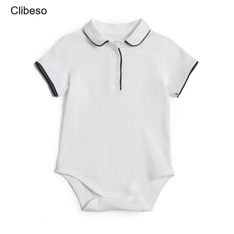 2024 Clibeso Baby Boys Jumpsuits Summer Bodysuits for Infants Children Polo Cotton Rompers Newborn Babies Birthday Clothes