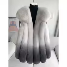 Fox fur vest women's medium and long 2024 new fashion fur vest thick coat real fur for winter - AliExpress