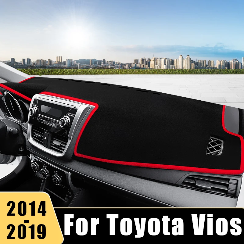 

Car Dashboard Avoid Light Cover For Toyota Vios 2014 2015 2016 2017 2018 2019 Sun Shade Carpet Anti-UV Non-Slip Mats Accessories