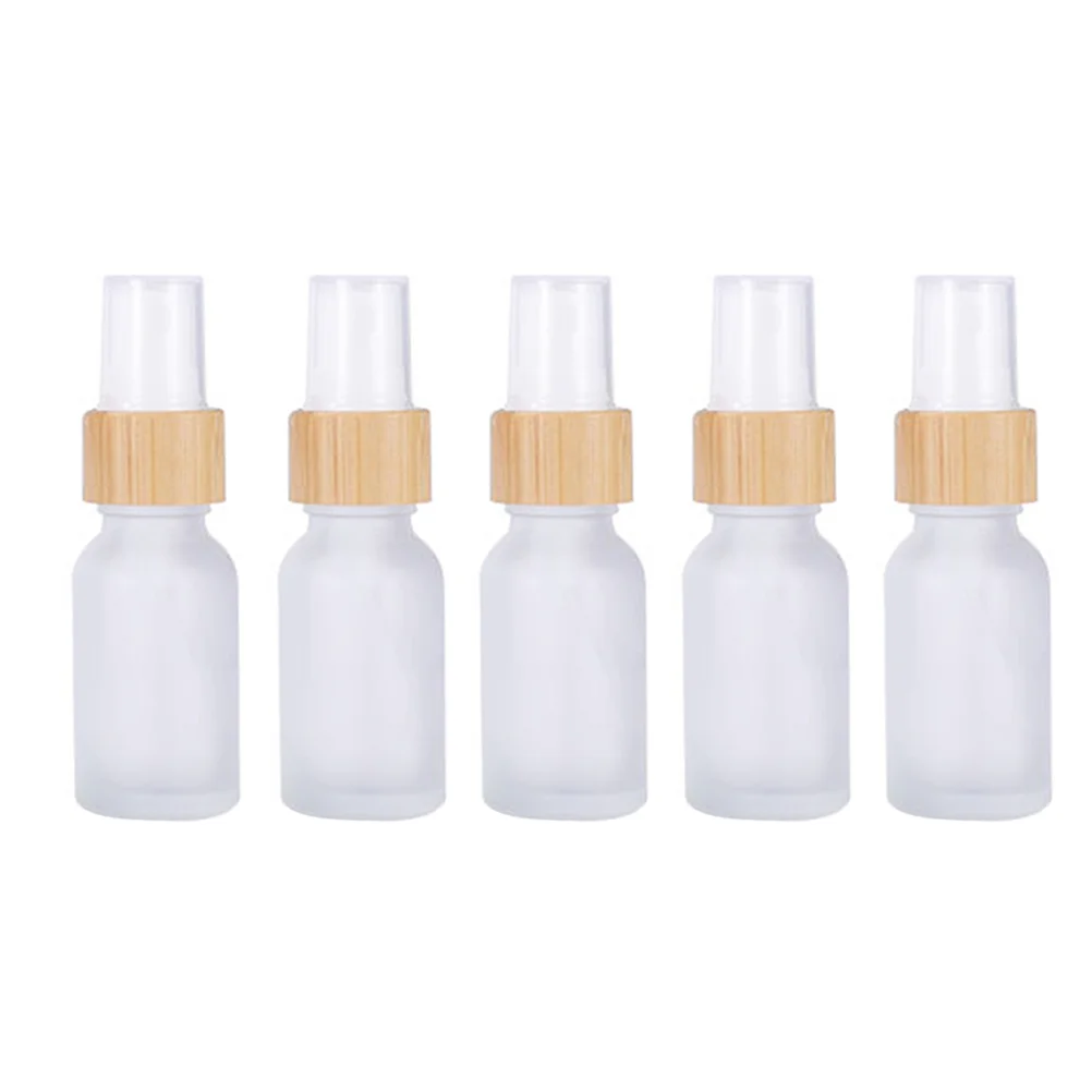 5 Pcs Perfume Bottle Comfortable Experience Spray Holder Atomizer Travel Bottles Pressable Scent Bamboo Container