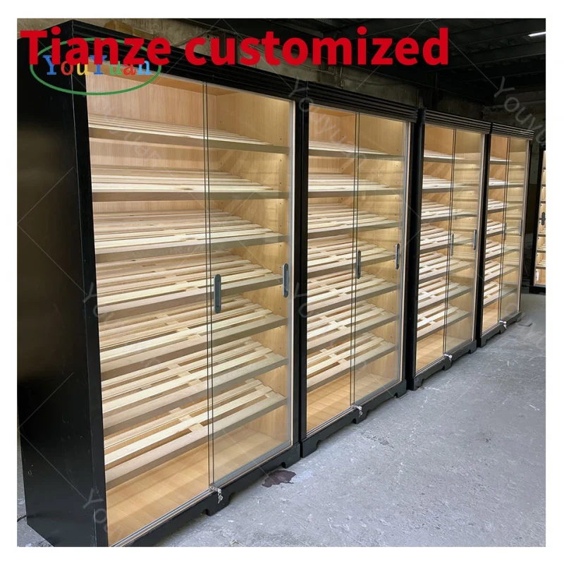 (customized)Interior Design Custom Cigar Store Display Shelf Showcase Cabinet Counter Furniture Retail Humidor Cigar Shop Displa