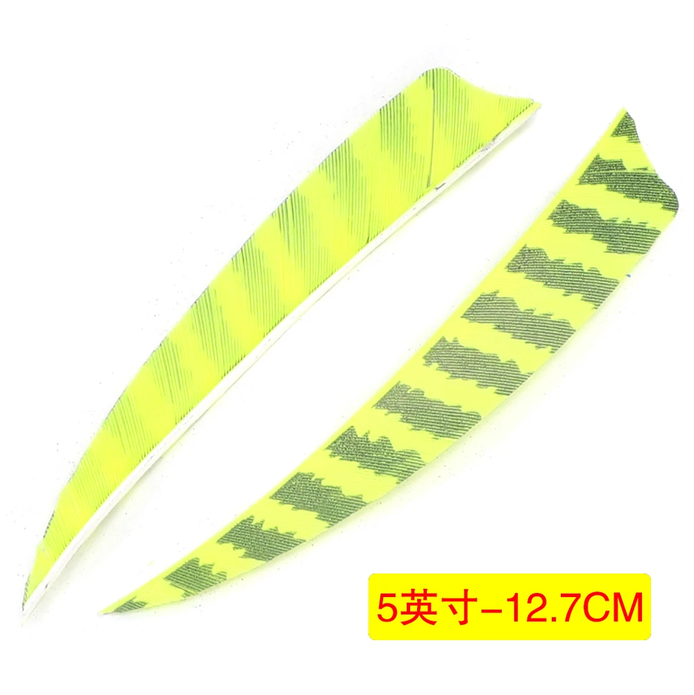 24Pcs 3 zoll 4 zoll 5 Zoll Schild Cut Pfeil Federn Gestreiften Echten Türkei Cut Feder Bogenschießen Zubehör Befiederung federn – Detail 23
