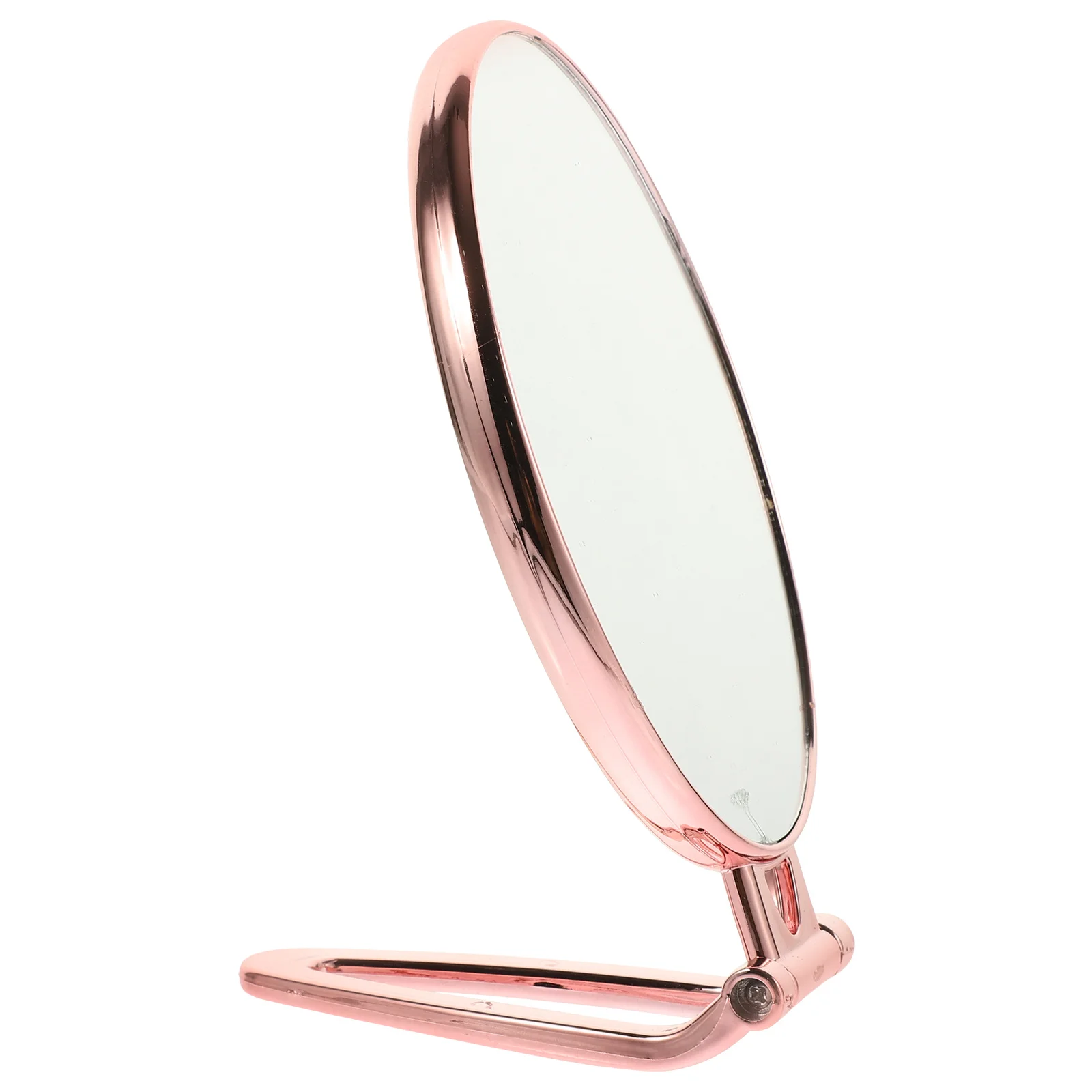 

Golden Oval Delicate Metal Handheld Double Sided Folding Makeup Mirror Portable Travel Home Use Gift for Women Ladies
