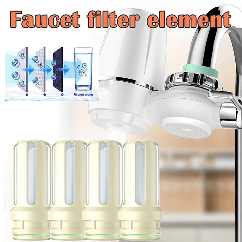 Water Filter Cartridges Kitchen Faucet Tap Water Purifier Activated Carbon Replaceable Ultrafiltration Membrane Filter Element