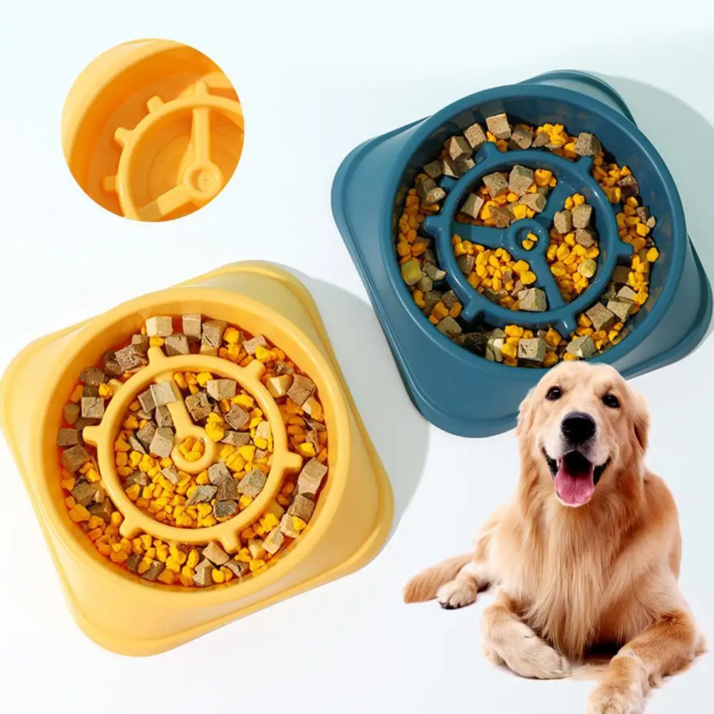 BPA Free  Eco-friendly Square Slow Eat Column Smooth Feeding Pet Bowls Sanitary Slow Food Bowl Non-Slip   for Small Animal