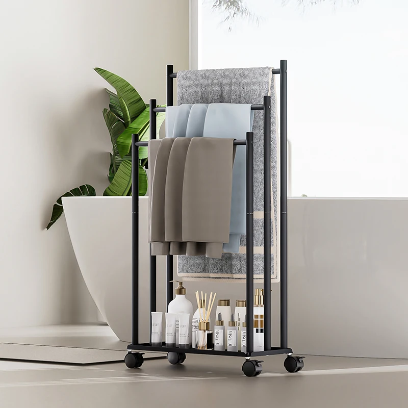 

Free standing bathroom towel rack, 3-layer bathroom towel rack, towel drying rack, suitable for outdoor and poolside use