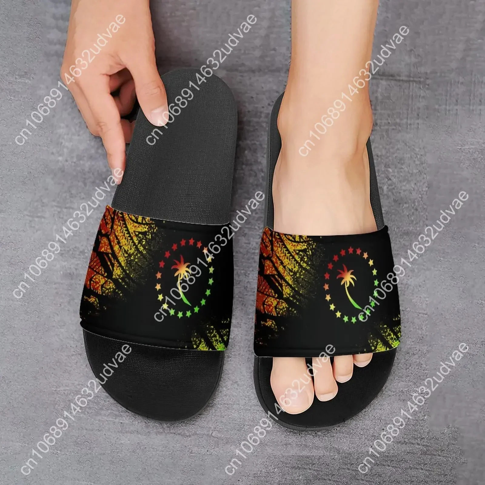 Chinelos de tribo tradicional havaiana para homens e mulheres, sandálias de praia, chinelos de banheiro, adulto Home Indoor, impressão personalizada, verão