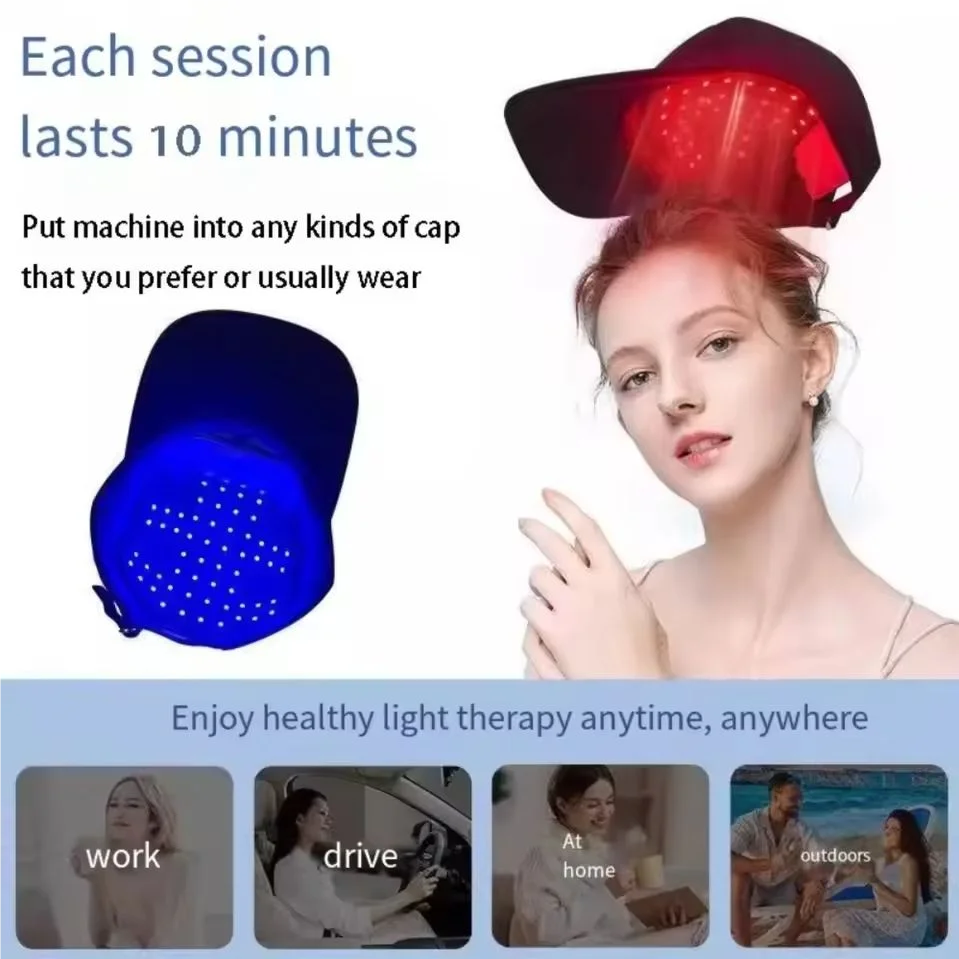 LED Red Light Therapy Cap Hair Growth Helmet Diode LaserHat Light Therapy Cap for Hair Regrowth&Hair Loss Treatment,USB Charging