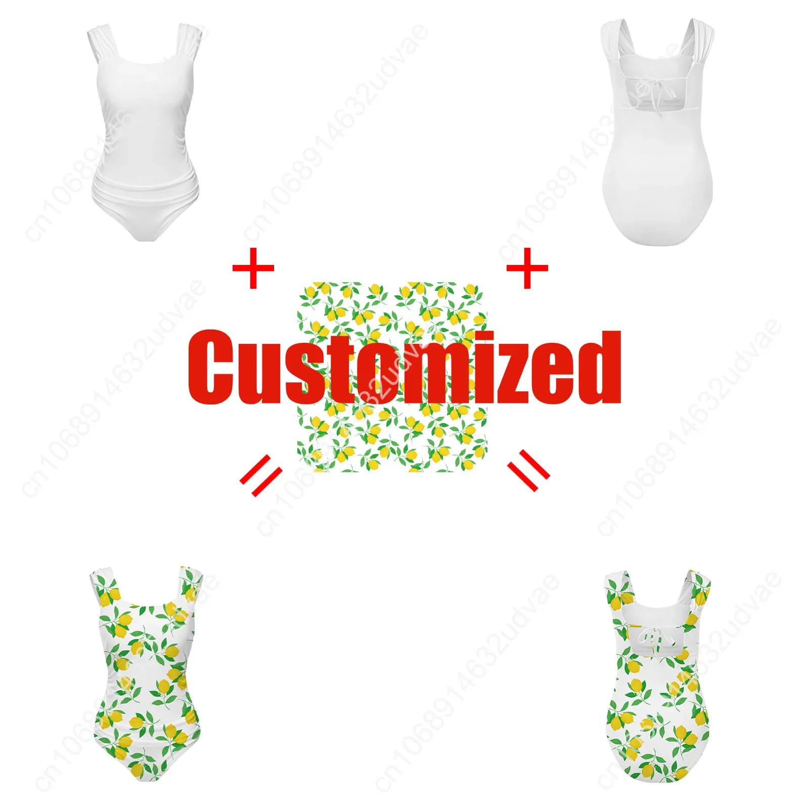 Custom One Piece Swimsuit Wide Strap Women Bathing Suits Personalized Swimwear Pool Party Beach Sexy Bikini Customize Beachwear