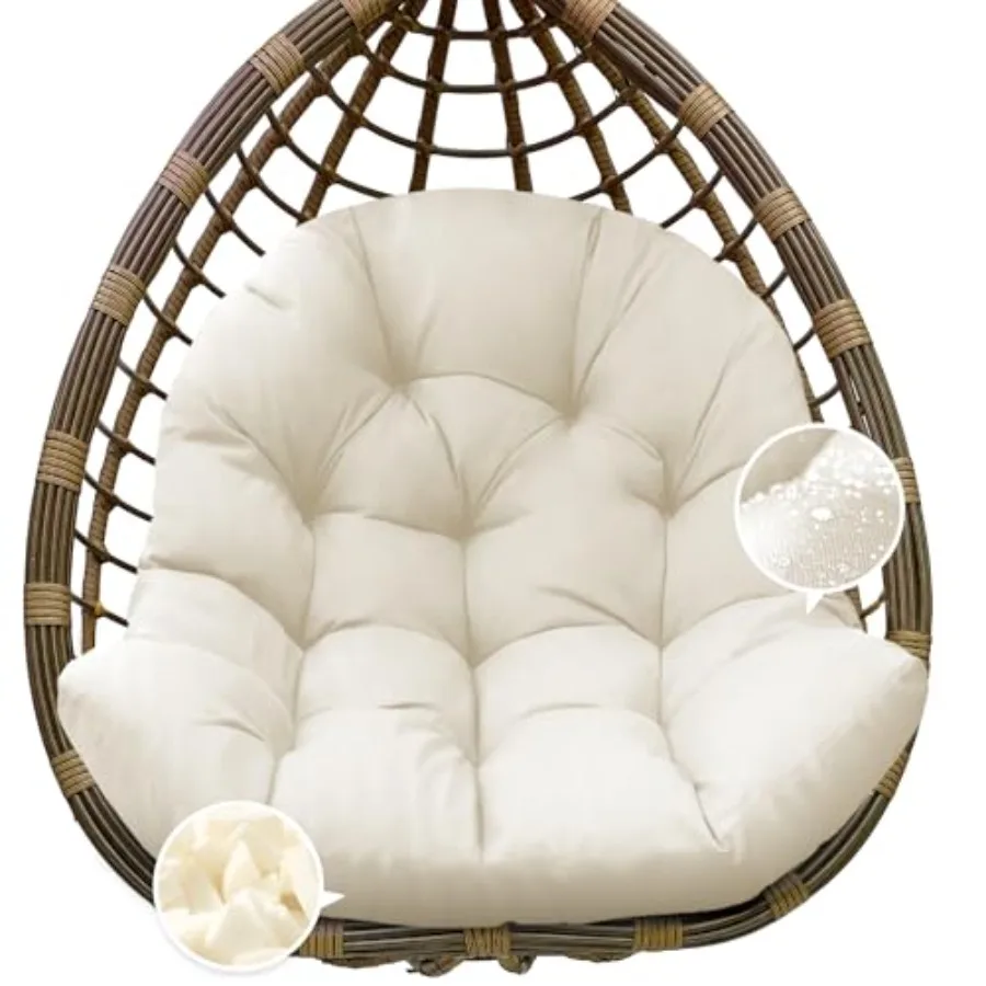 

Egg Chair Cushion Replacement, Waterproof Outdoor Hanging Egg Chair Cushion Hammock Swing Chairs Cushions Pads, U-Shaped Thicke