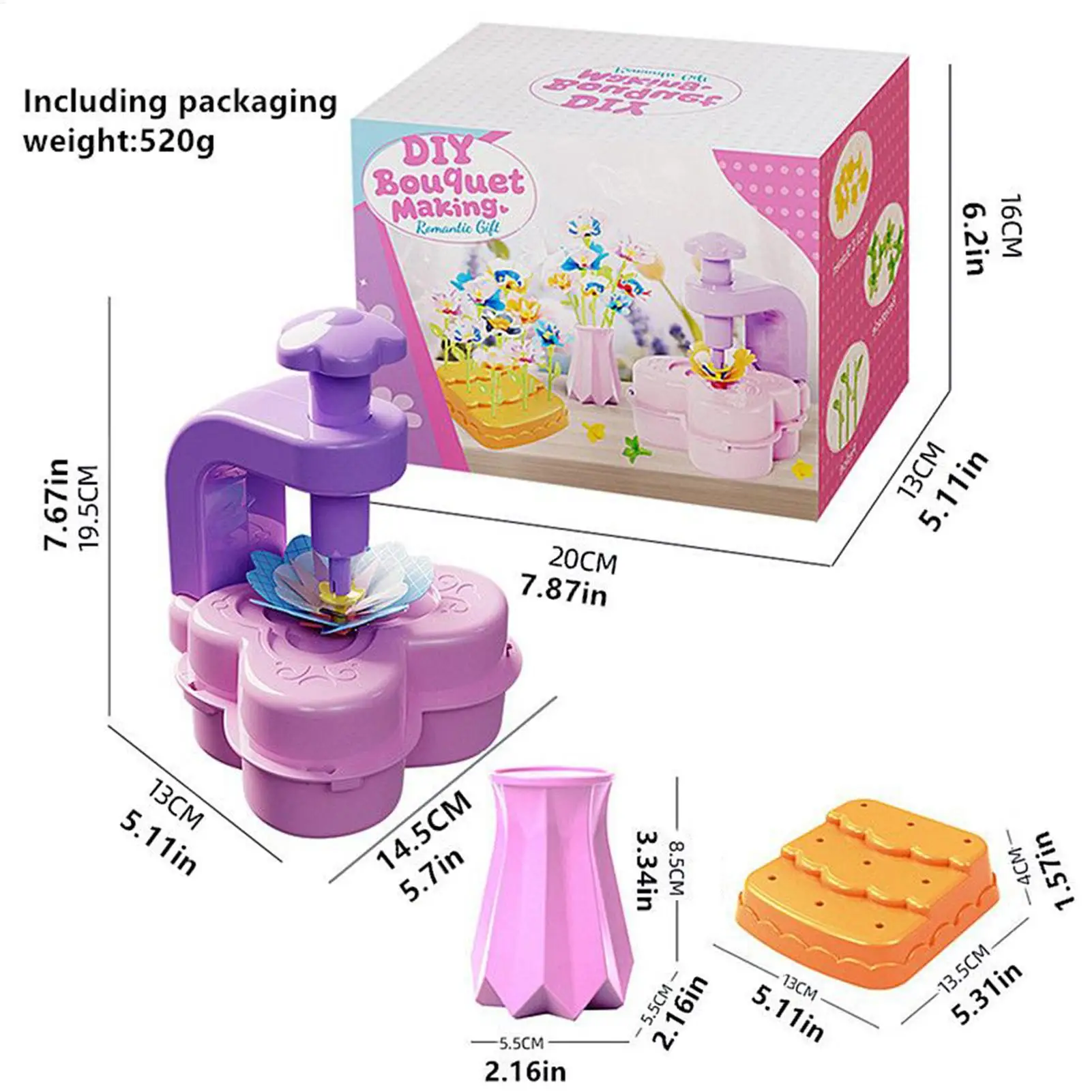 Fabric Flower Toy Set Girls Fabric Flower Craft Toy Beginners Over 3 Years Old Floral Bouquet Making Game For Home Crafting