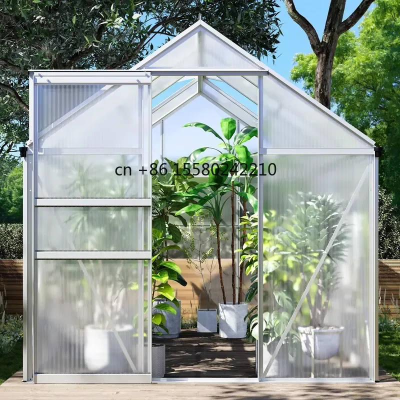 Aluminum Garden Agricultural Greenhouse Structure Residential Polycarbonate Greenhouse Kit