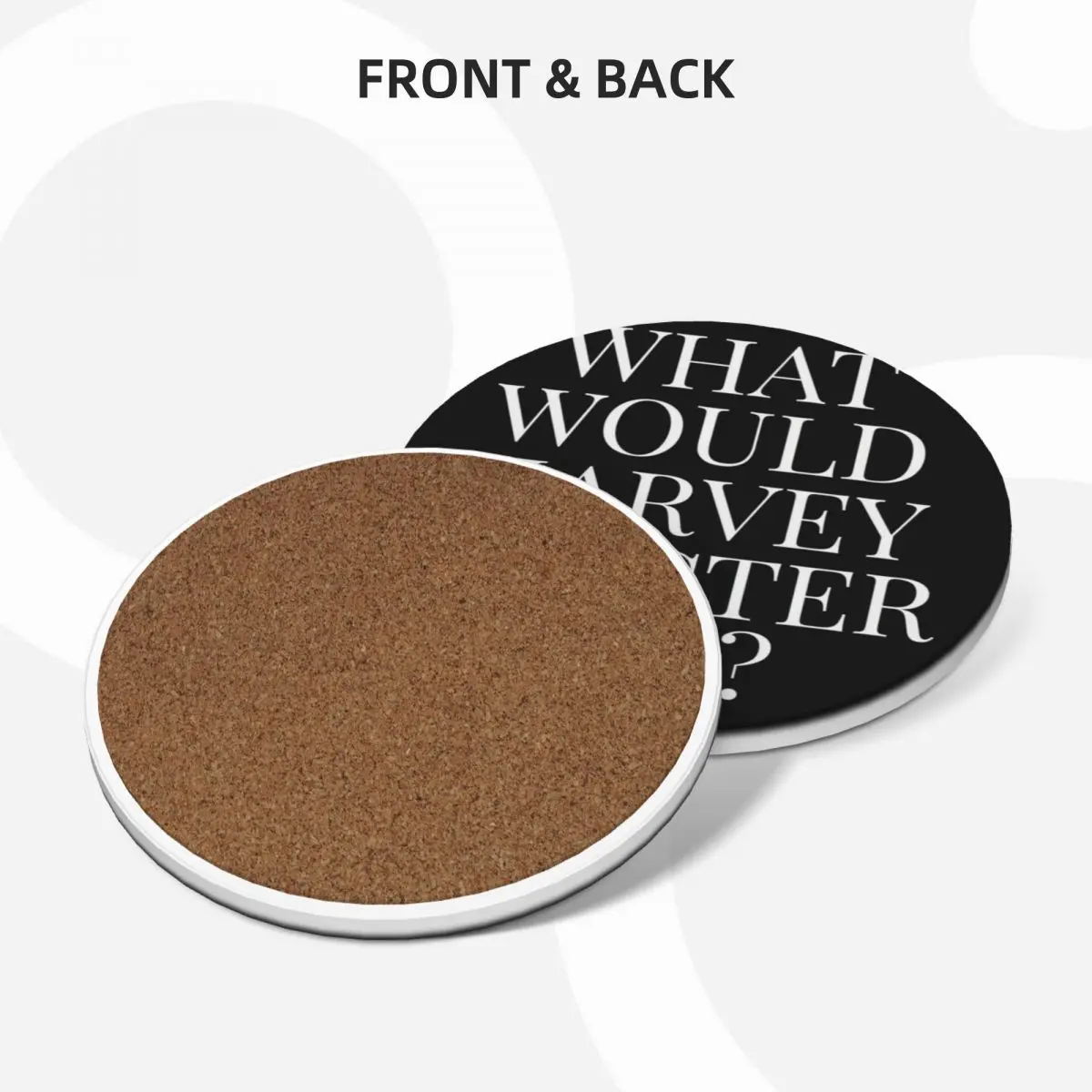 What Would Harvey Specter Do? v2 (Black) Ceramic Coasters (Set of 4) Cup for tea christmas tea Coasters