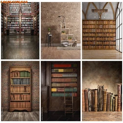 SHENGYONGBAO Thin Cloth Vintage Bookshelf Book Library Photography Backdrops Photo Background Photo Studio Props SJSB-04