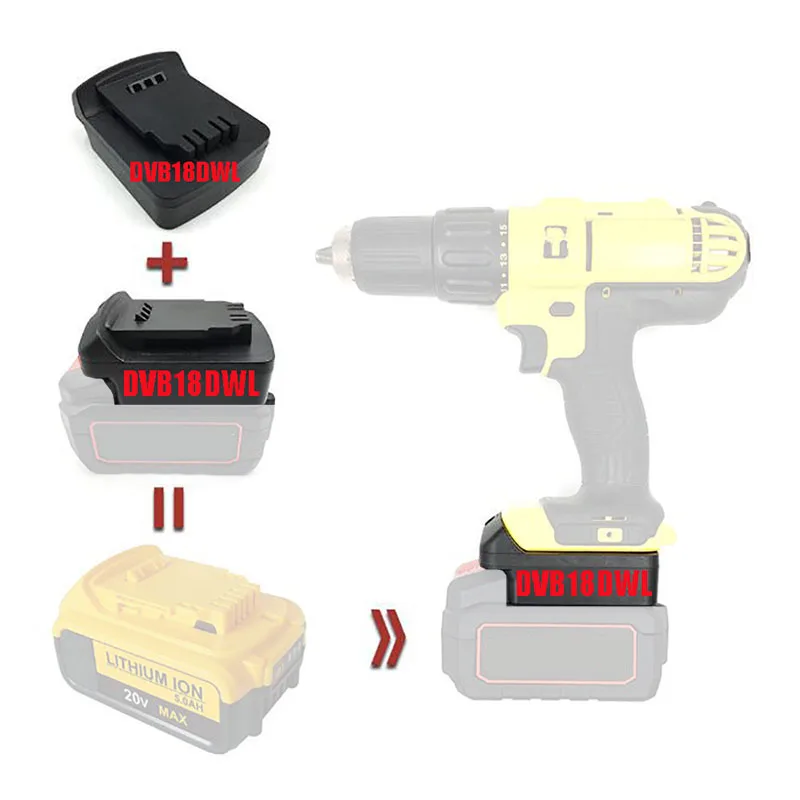 dawupine DWB18DVL Adapter Converter Can use For Dewalt 18V/20V Li-ion Battery on For Devon 18V Lithium Electric Power Tools