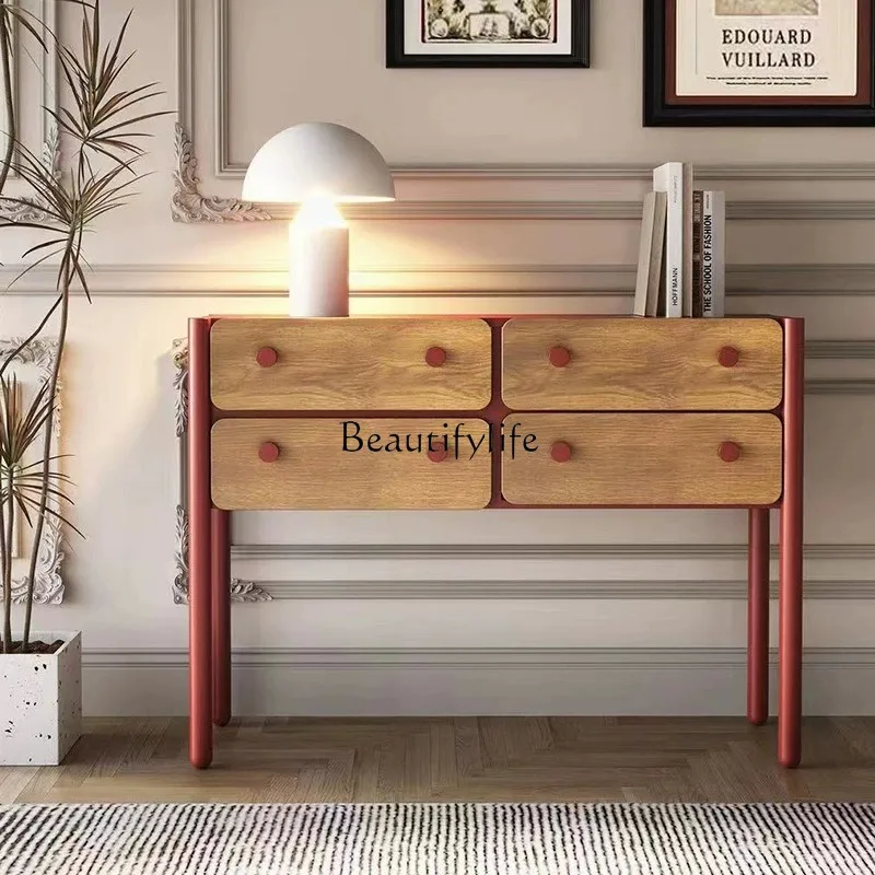 

04Retro Chinese porch cabinet American country living room decorative locker