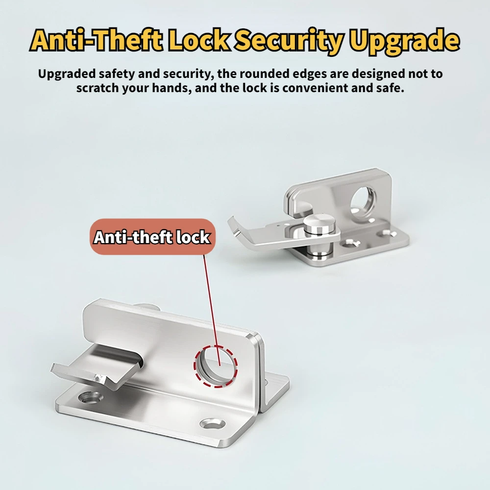 1pc Flip Latch Gate Latches Slide Bolt Latch Safety Door Lock Catch For BarnCabinet Pet Cage Garden Bathroom Garage Window Slid