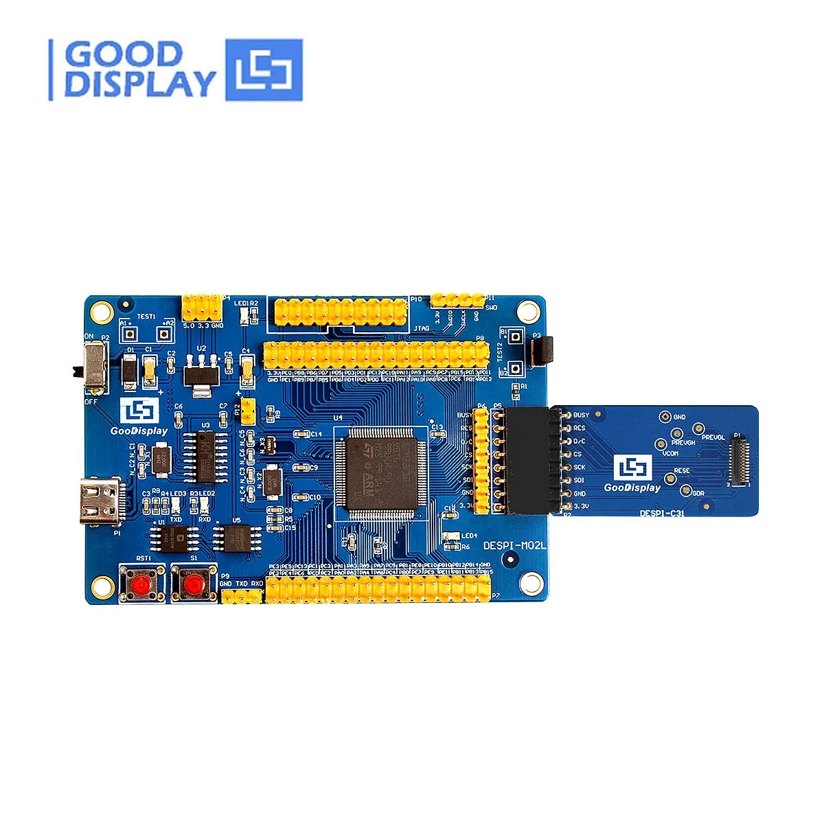 

3.1 inch E-paper Display Development Kit, STM32 E-Paper Panel Driver Board Type-C Interface Eink Development Kit, DESPI-L(C31)