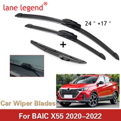 Car Front Rear Windscreen Wiper Blades For BAIC X55 FL 2020 2021 2022 Model 1.5T Car Accessories Wiper Front&Rear Wiper Blades